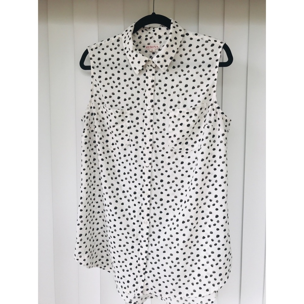 Black & White Spotted Blouse